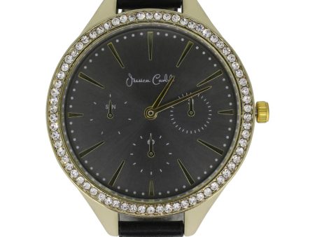 Jessica Carlyle Black & Gold Watch Bracelet Set 2494 (Blemished Box) For Sale