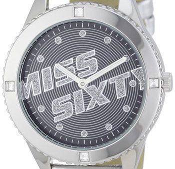 Miss Sixty Silver Ladies Watch with Leather Strap (Blemished Box) Supply