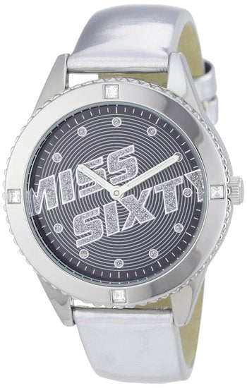 Miss Sixty Silver Ladies Watch with Leather Strap (Blemished Box) Supply