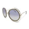 Chloe Gold Blue Lens Round Sunglasses CE120S 750 (Ex Display) Sale