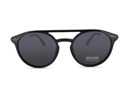 Police Black Havana Round Men s Sunglasses Clint 1 SPL722 (Ex Display) on Sale