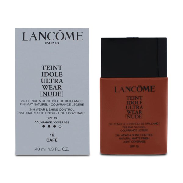 Lancome Teint Idole Ultra Wear Nude Foundation 16 Cafe SPF 19 40ml For Cheap