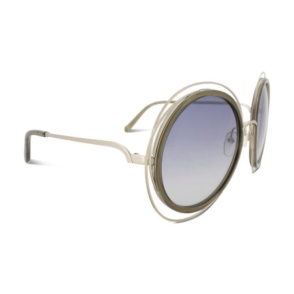 Chloe Gold Blue Lens Round Sunglasses CE120S 750 (Ex Display) Sale