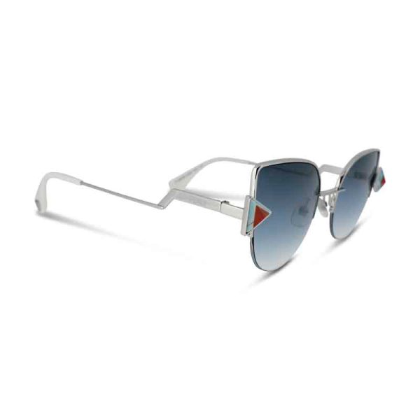 Fendi Cat Eye Silver Blue Gradient Sunglasses FF0242 (Ex Display) Cheap