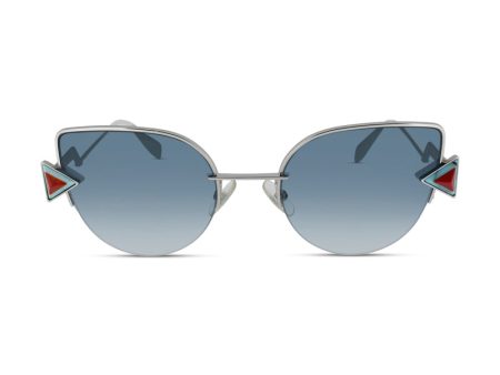 Fendi Cat Eye Silver Blue Gradient Sunglasses FF0242 (Ex Display) Cheap