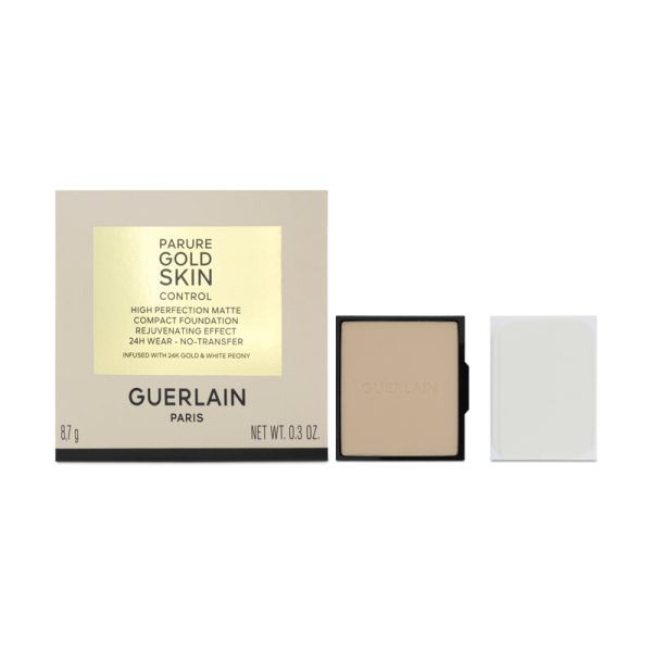 Guerlain Parure Gold Skin Control Matte Powder Foundation 1N Neutral Refill Supply