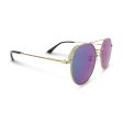 Police Gold Green Mirror Sunglasses SPL 459Y (Ex Display) Fashion