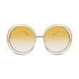 Chloe Gold Metal Frame Round Sunglasses CE114SC 837 (Ex Display) Online