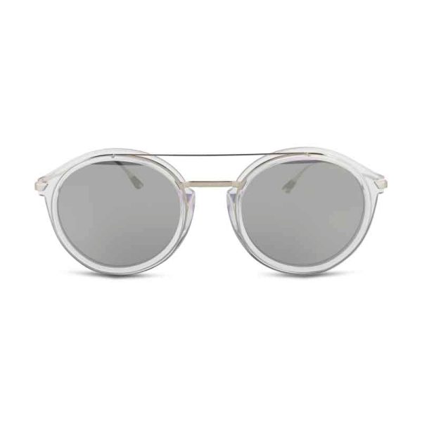 Police Mirror Silver Round Sunglasses SPL724 (Ex Display) Sale