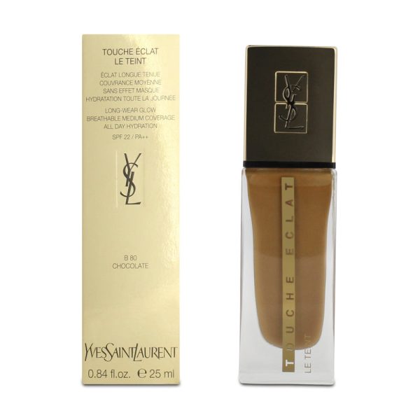 YSL Touche Eclat Le Teint Foundation B 80 Chocolate Brown (Blemished Box) on Sale