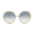 Chloe Gold Metal Frame Round Sunglasses CE114SC 838 (Ex Display) For Discount