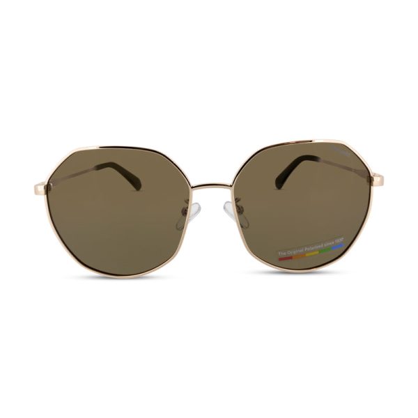 Polaroid Gold Copper Geometric Sunglasses PLD 4140 (Ex Display) Online now