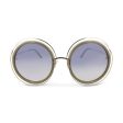 Chloe Gold Blue Lens Round Sunglasses CE120S 750 (Ex Display) Sale