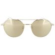 Police Gold Round Men s Sunglasses SPL 459Y (Ex Display) For Discount