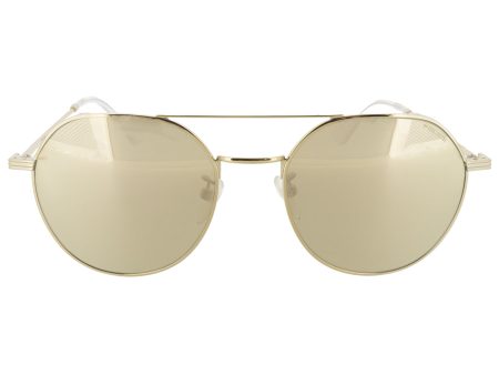 Police Gold Round Men s Sunglasses SPL 459Y (Ex Display) For Discount