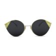 Fendi Gold & Grey Sunglasses FF0341 2F7IR (Ex Display) Discount