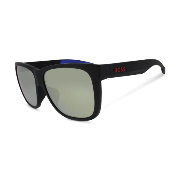 Hugo Boss Matte Black Blue Sunglasses 1453 0VK (Ex Display) Discount