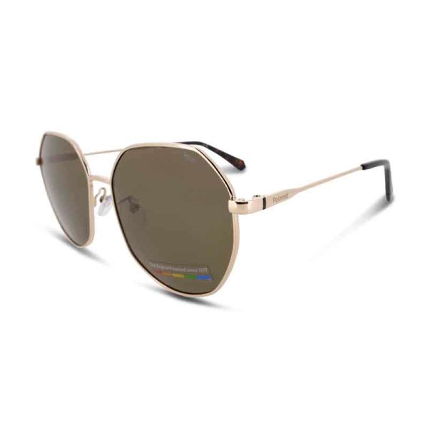 Polaroid Gold Copper Geometric Sunglasses PLD 4140 (Ex Display) Online now