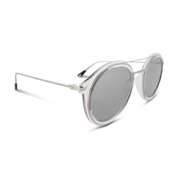 Police Mirror Silver Round Sunglasses SPL724 (Ex Display) Sale