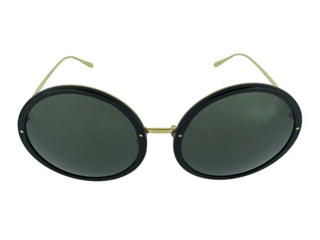 Linda Farrow Oversized Black Women s Sunglasses 6138LFL457 For Cheap