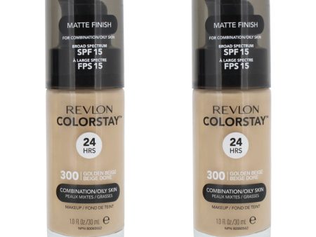 Revlon Colourstay Makeup Matte Foundation 300 Golden Beige 30ml X 2 For Sale