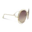 Chloe Gold Metal Frame Brown Lens Round Sunglasses CE114ST 743 (Ex Display) Supply