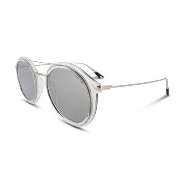 Police Mirror Silver Round Sunglasses SPL724 (Ex Display) Sale