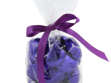 20 x Solid Milk Chocolate Hearts (Purple) Online