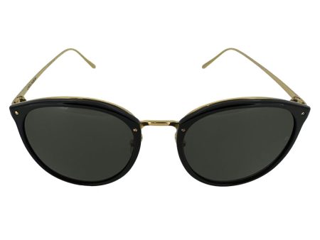 Linda Farrow Black Oval Unisex Sunglasses LFLC25C13 Online Sale