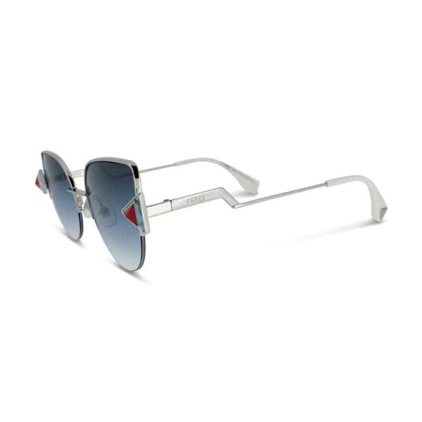 Fendi Cat Eye Silver Blue Gradient Sunglasses FF0242 (Ex Display) Cheap