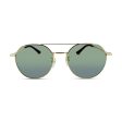 Police Gold Green Mirror Sunglasses SPL 459Y (Ex Display) Fashion