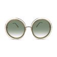 Chloe Gold Green Lens Round Sunglasses CE120S 750 (Ex Display) on Sale