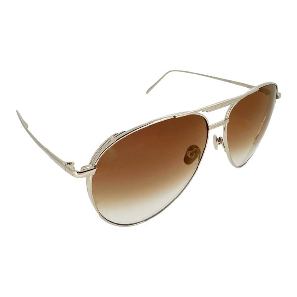 Linda Farrow Carter Aviator Unisex Brown Sunglasses 6269 For Cheap