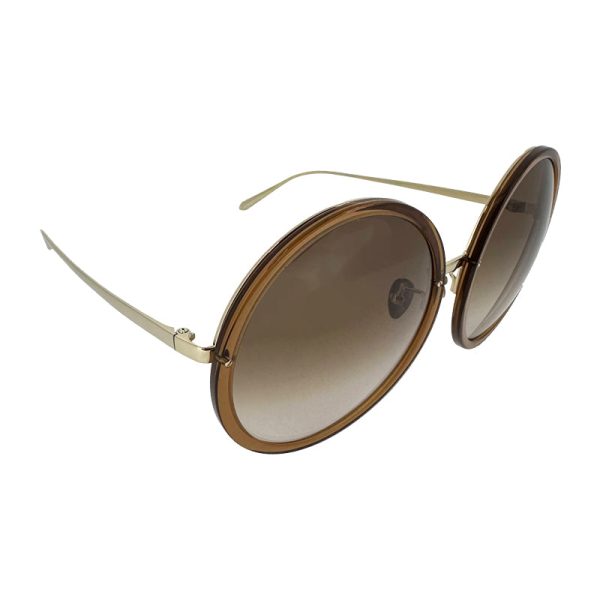 Linda Farrow The Kew Brown Women s Sunglasses 6138 LFLC457C34SUN For Sale