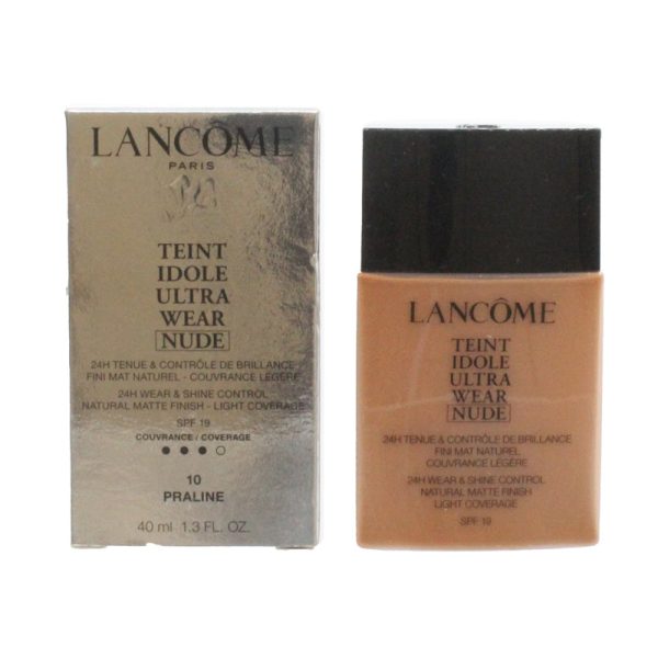 Lancome Teint Idole Ultra Wear Nude Foundation 10 Praline SPF 19 40ml For Discount